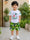 14 August Boy's Printed Shirt And Shorts Set