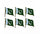 Pakistani Flag Set of 6 Metal 14th August Decor