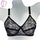 Black Lace Bra for Women, Adjustable Straps, Breathable Net Fabric, Sizes 32-42
