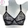 Black Lace Bra for Women, Adjustable Straps, Breathable Net Fabric, Sizes 32-42