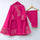 Pink Organza 3-Piece Wedding Suit with Embroidery