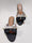 New Fashion New Design Black Bow Slide Sandals with Crystal Accent For Women