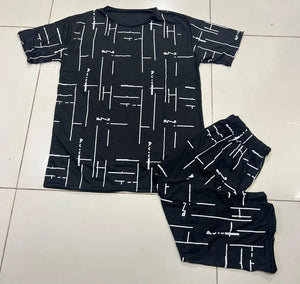 Black Printed Night Suit DreamyDots Women