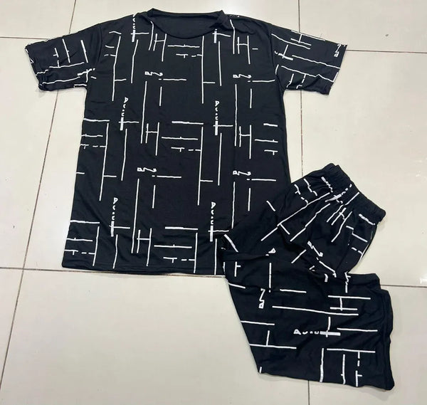 Black Printed Night Suit DreamyDots Women
