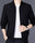 Men's Plain Fleece Coat - 1 Pc | Black Collared Style