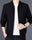 Men's Plain Fleece Coat - 1 Pc | Black Collared Style