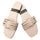 Women's Beige PVC Strappy Flat Sandals Multi Sizes