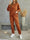 Brown Women's Fleece 2-Piece Tracksuit Set