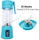 Portable 6-Blade USB Rechargeable Juicer Blender for Smoothies Shakes Baby Food and Outdoor Use (Random Color)