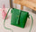 Green PU Leather Shoulder Bag for Women