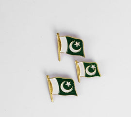 14th August Flag Metal Badges Set of 3
