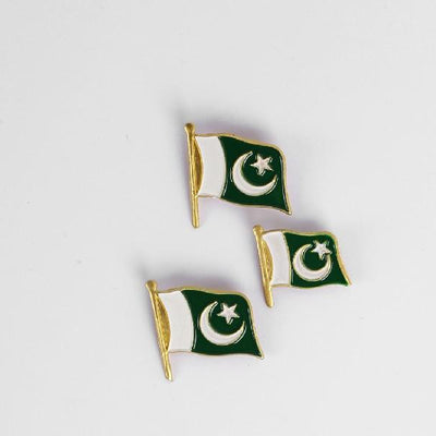 14th August Flag Metal Badges Set of 3