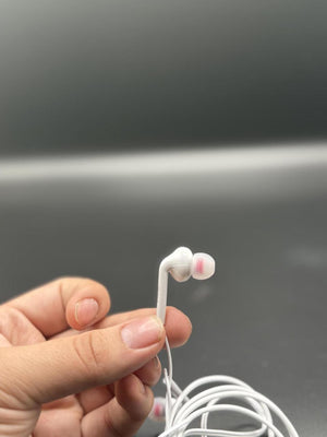 Wired Type-C Earphones with Mic – In-Ear Design & Volume Control | Oppo Handfree | without box - white
