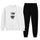 KING Printed White Tracksuit Sweatshirt & Trouser | Warm & Comfortable Winter Wear | Large