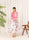 2 pcs Stylish Floral Print Maxi Dress with Pink Jacket - Women's Western Wear - Floral Maxi