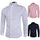 Men Slim Fit Long Sleeve Business Shirts Multi Color Plus Size
