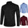 Men Slim Fit Long Sleeve Business Shirts Multi Color Plus Size