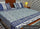 Cotton Printed King Size Bedsheet Set Blue Floral